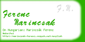 ferenc marincsak business card
